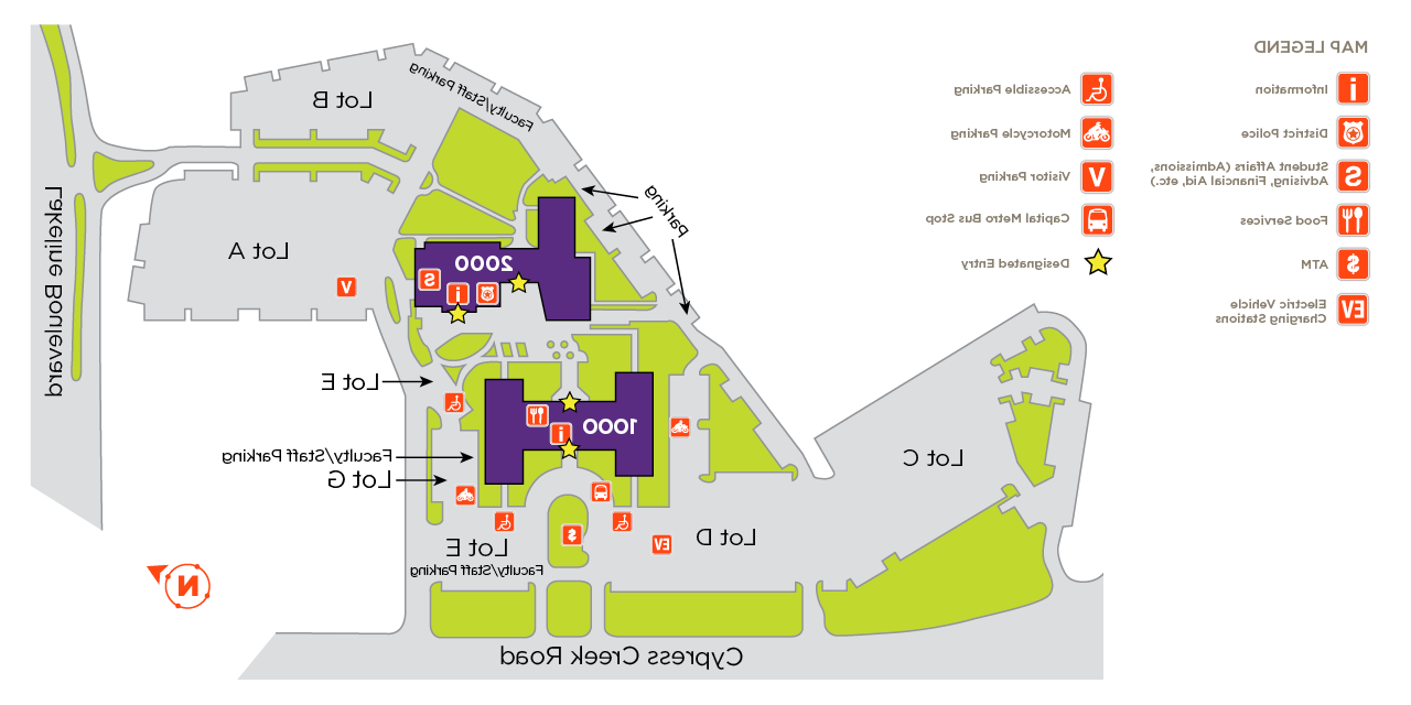 An interactive map of ACC Cypress Creek campus.